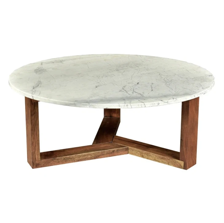 Microtel Inn White Marble שולחן מרכז עגול